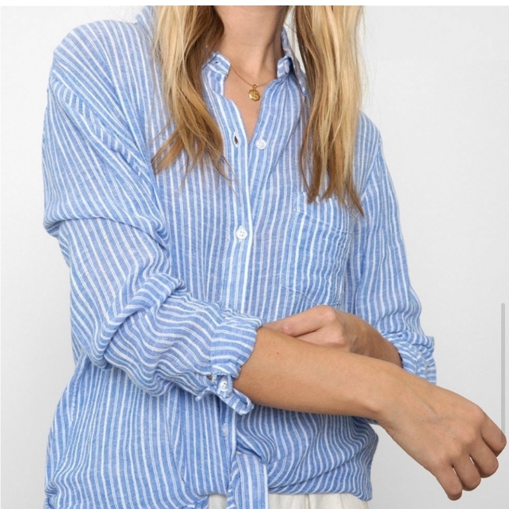 RAILS Charlie Azure Striped Top Medium